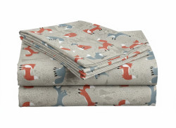 Bavlněné prostěradlo do dětské postýlky FOXIVA šedé 110x160 cm