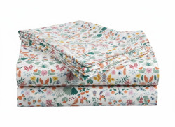 Bavlněné prostěradlo do dětské postýlky LUNETTA barevné 110x160 cm