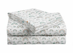 Bavlněné prostěradlo do dětské postýlky RAINUBI bílé 110x160 cm