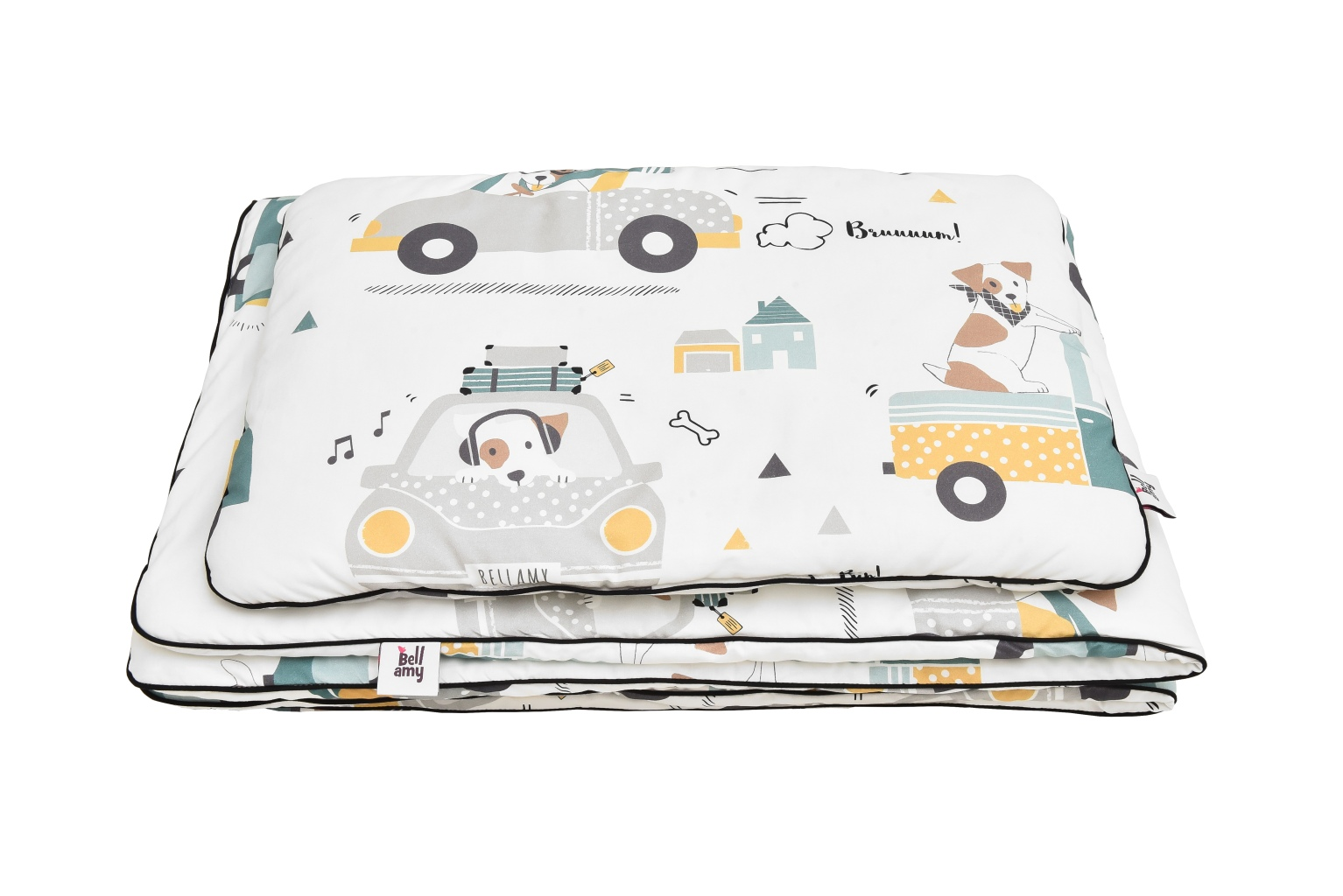 Bellamy Bavlněný set přikrývky a polštáře do postýlky s výplní JACKIE TOWN, vel. M