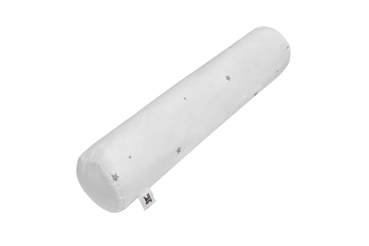 Bellamy Bílý bavlněný polštář ve tvaru válečku SHINNING STAR 15 x 70 cm