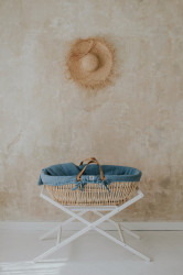 Bellamy Dětský Mojžíšův koš PERCY se stojanem a textilem v barvě Fine blue