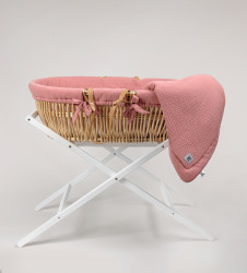 Bellamy Dětský Mojžíšův koš PERCY se stojanem a textilem v barvě Raspberry