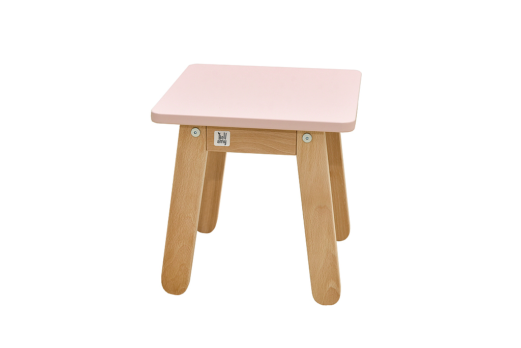 Bellamy Růžová dětská stolička WOODY DUSTY PINK