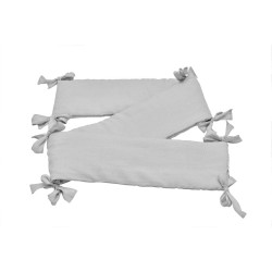 Bellamy Šedý lněný mantinel do postýlky STONE GRAY