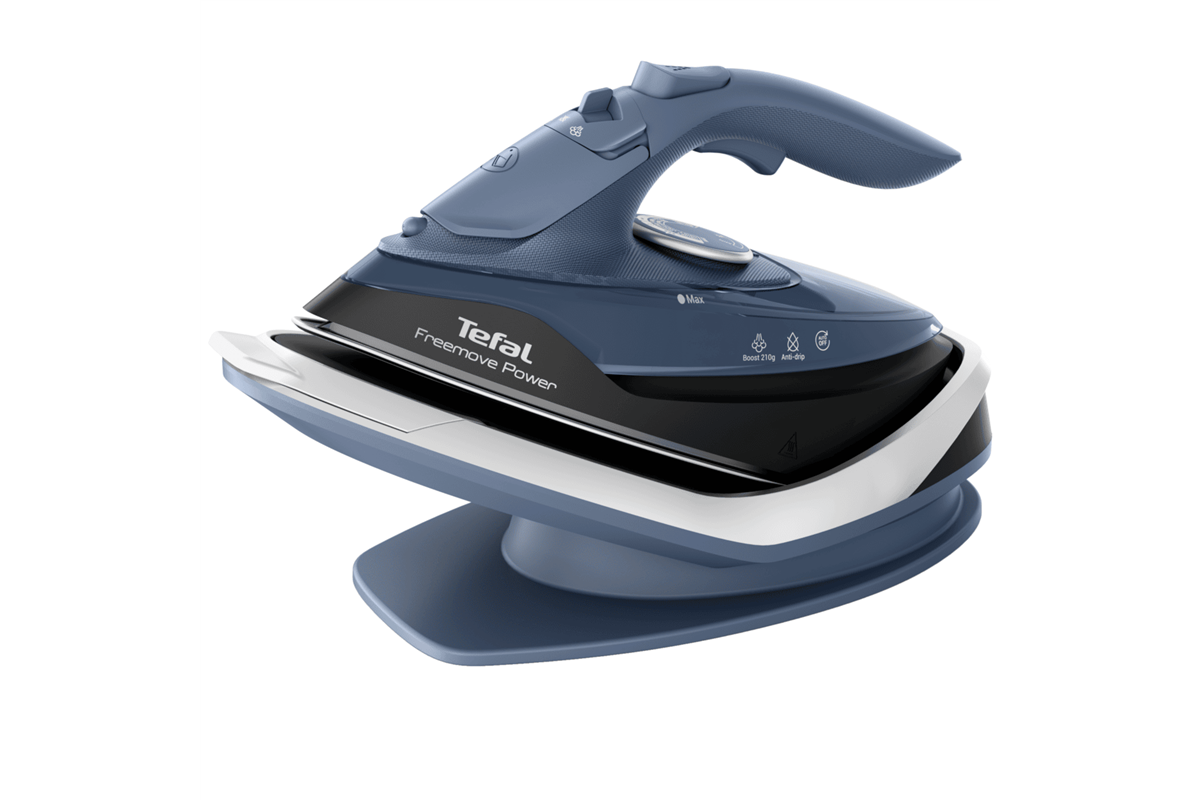Bezdrátová napařovací žehlička Tefal Freemove POWER FV6675E0 Tmavě modrá/Bílá