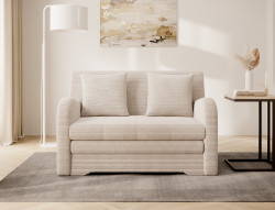Béžová 2 místná pohovka ARIO JARELL, rozkládací