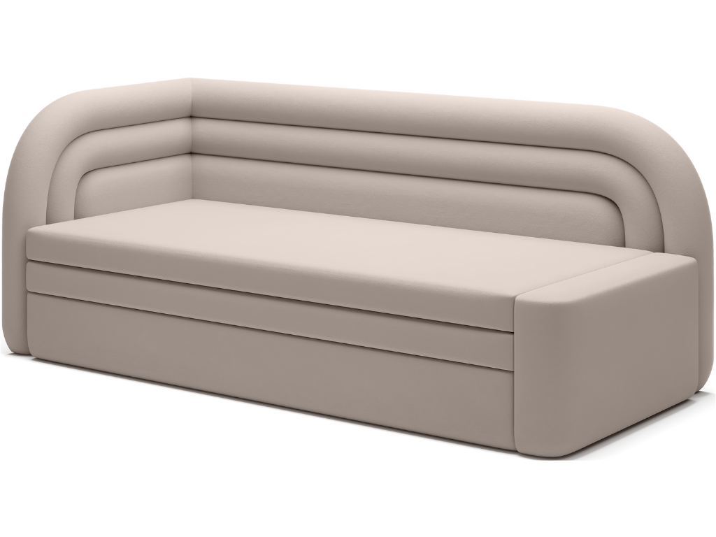 Béžová 3místná pohovka FABILLO, rozkládací Varianta: Levý roh