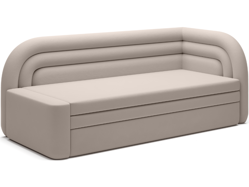 Béžová 3místná pohovka FABILLO, rozkládací Varianta: Pravý roh
