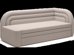 Béžová 3místná pohovka FABILLO, rozkládací Varianta: Pravý roh