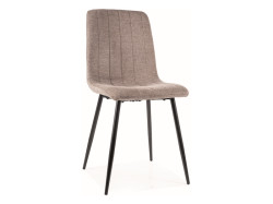Béžová jídelní židle ALAN B s černými nohami