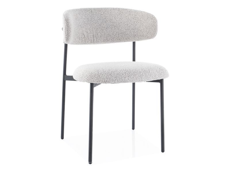 Béžová jídelní židle ELTON s černými nohami