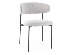 Béžová jídelní židle ELTON s černými nohami