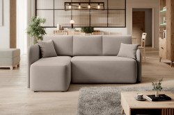 Béžová rohová sedací souprava HADSON Varianta: Levý roh