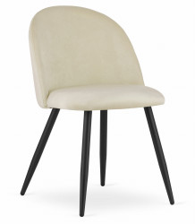 Béžová sametová židle BELLO