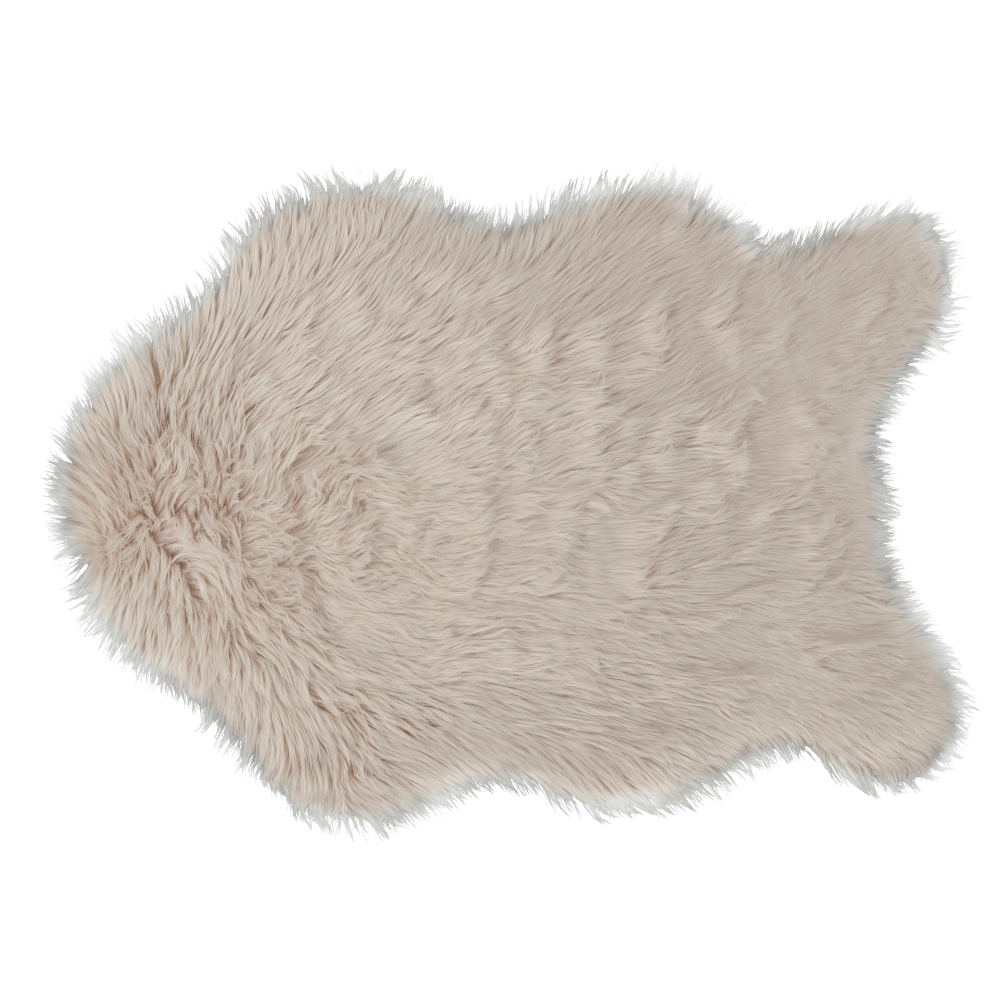 Béžová umělá kožešina EBONY TYP 2 60 x 90 cm