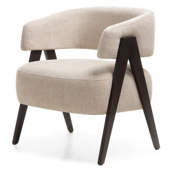 Béžové designové křeslo MIZU