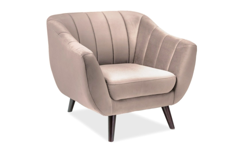 Béžové relaxační křeslo  ELITE 1 VELVET