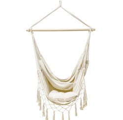 Béžové závěsné křeslo BRASILIA