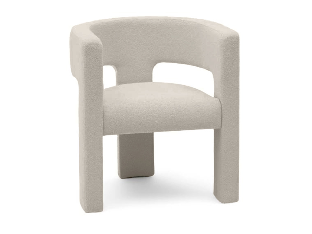 Béžovošedé designové křeslo ALPAH E