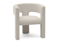 Béžovošedé designové křeslo ALPAH E