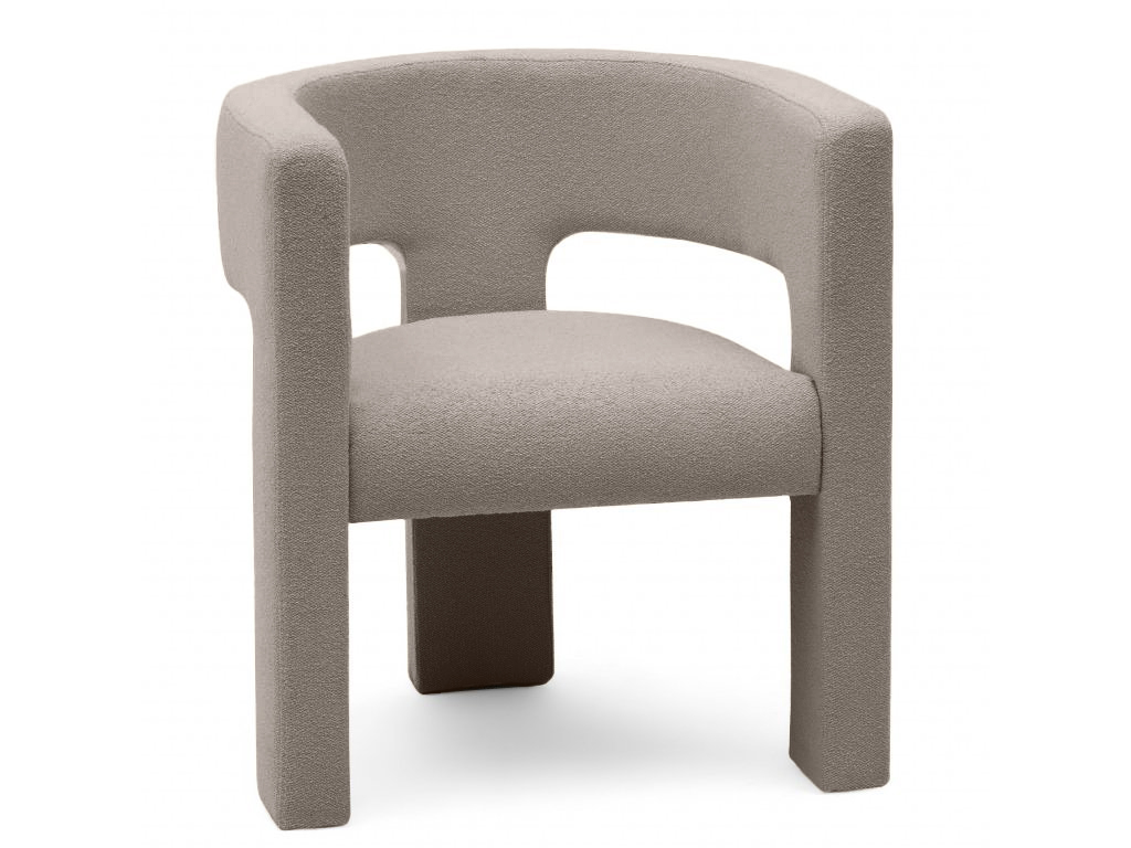 Béžovošedé designové křeslo ALPAH LOOP