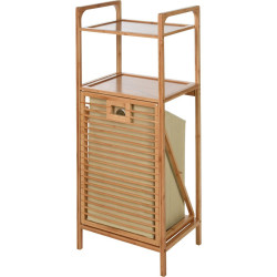 Béžový bambusový koš na prádlo HAMPER