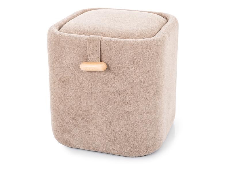 Béžový taburet NAP s úložným prostorem 37x37 cm