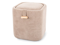 Béžový taburet NAP s úložným prostorem 37x37 cm