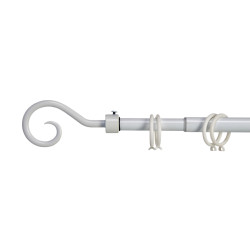 Bílá kovová garnýž VALANCE LOOP 120-210 cm