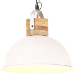 Bílá závěsná lampa JOYCE v industriálním stylu