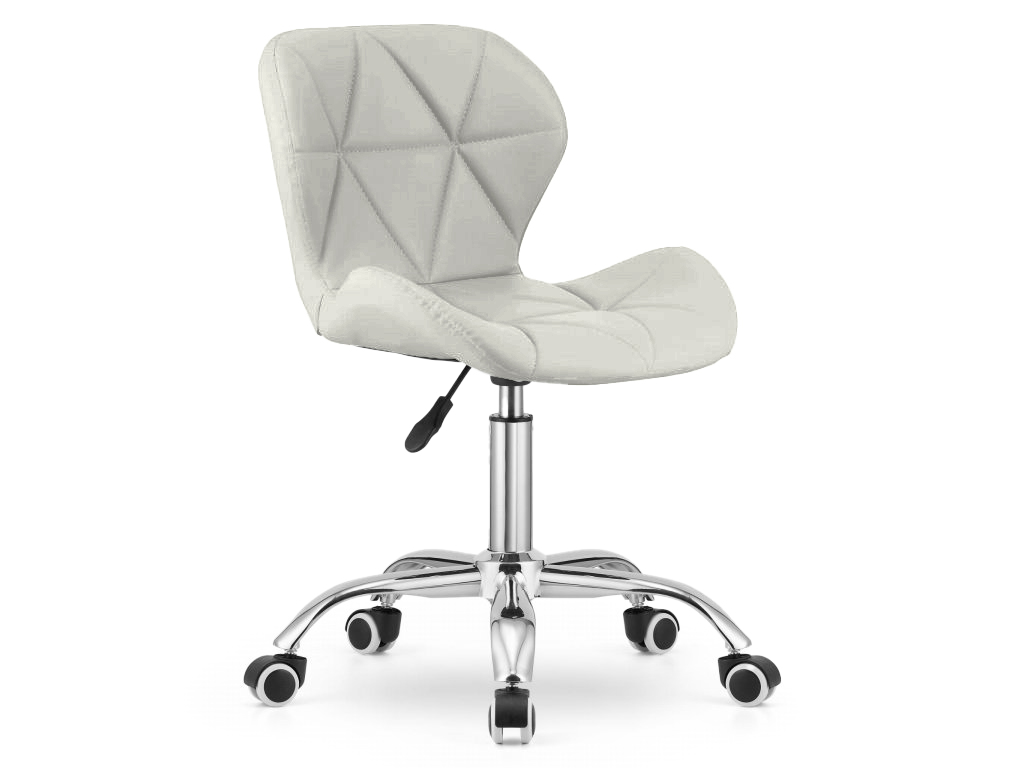 Bílé kancelářské křeslo AVOLA VELVET