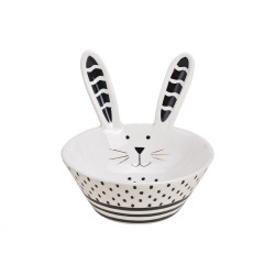 Bílo-černá velikonoční miska LAPIN