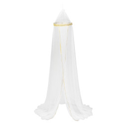 Bílý baldachýn se zlatým okrajem EMMA