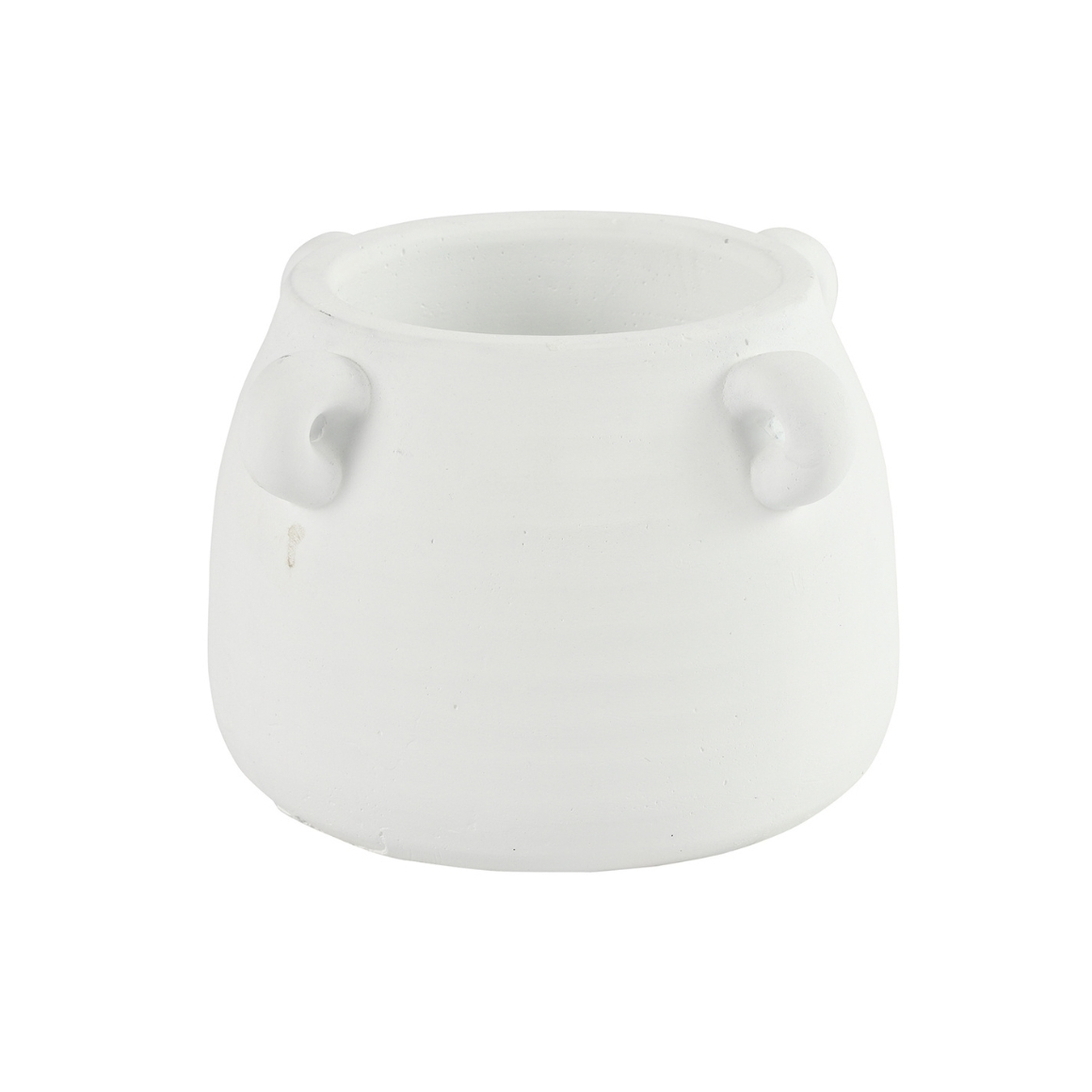Bílý cementový květináč CELTIC Velikost: S