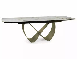 Bílý jídelní stůl AMBER BIANCO 160(240)X95, rozkládací