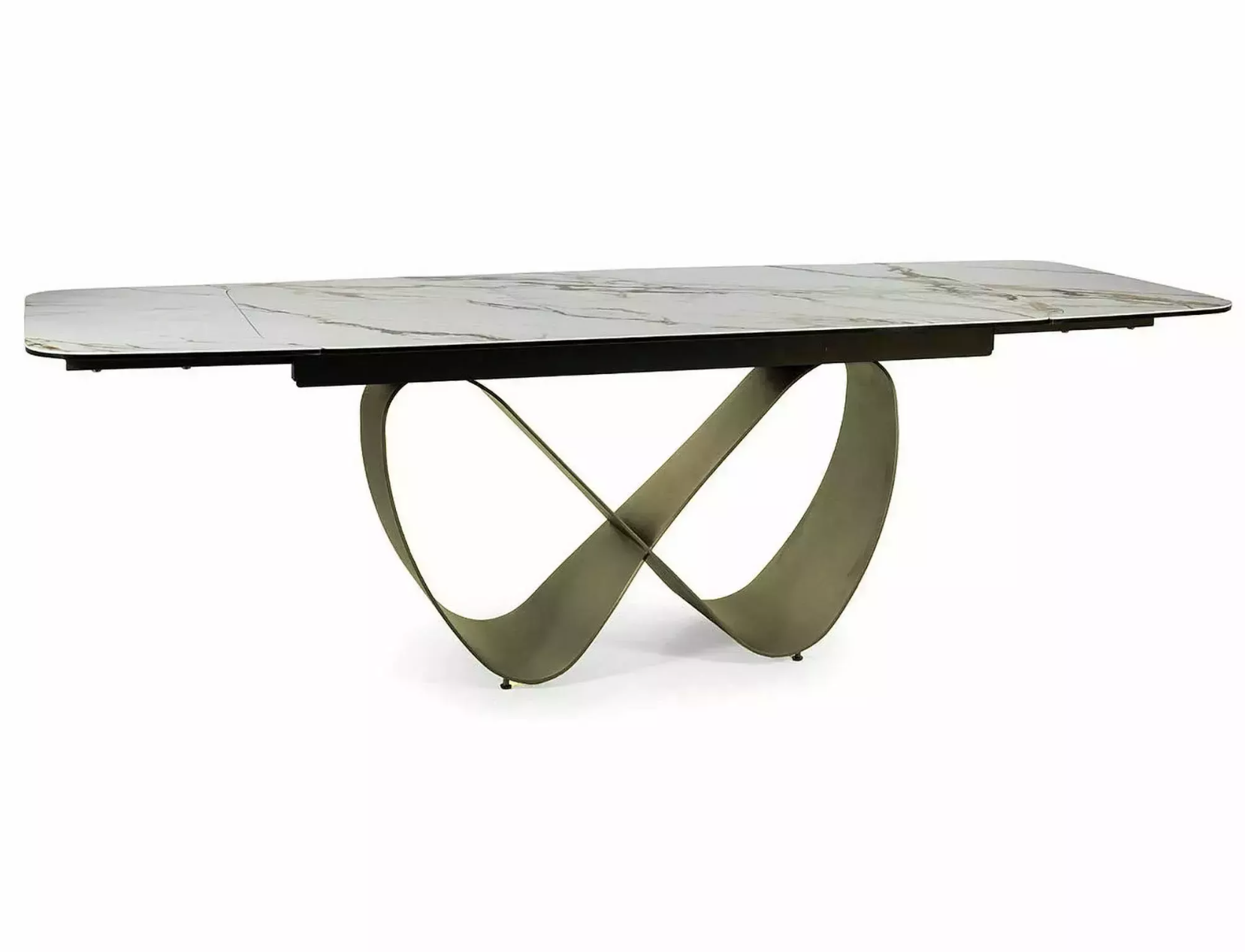 Bílý jídelní stůl AMBER BIANCO 160(240)X95, rozkládací