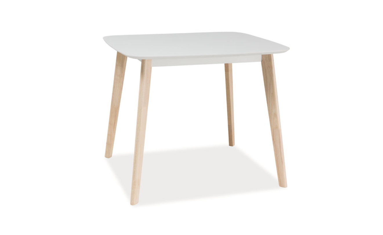 Bílý jídelní stůl TIBI 80x90