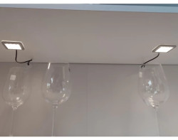 Bodové LED osvětlení (2 ks) Square, studená bílá