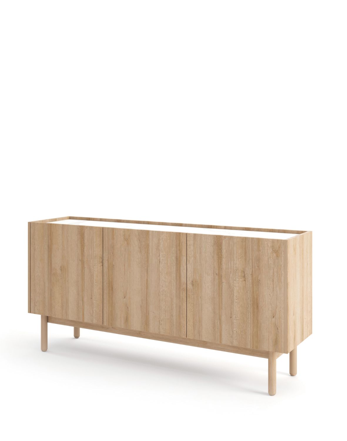 Boho nízká komoda, třídveřová (K144/68), dub riviera