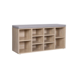 Botník s lavicí s šedým sedákem IGNU 104x30 cm