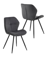 Čalouněná jídelní židle Petri grafitová (92651) – 24h
