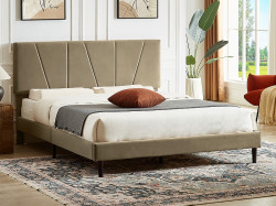 Čalouněná postel SAVANA VELVET 120x200 cm béžová