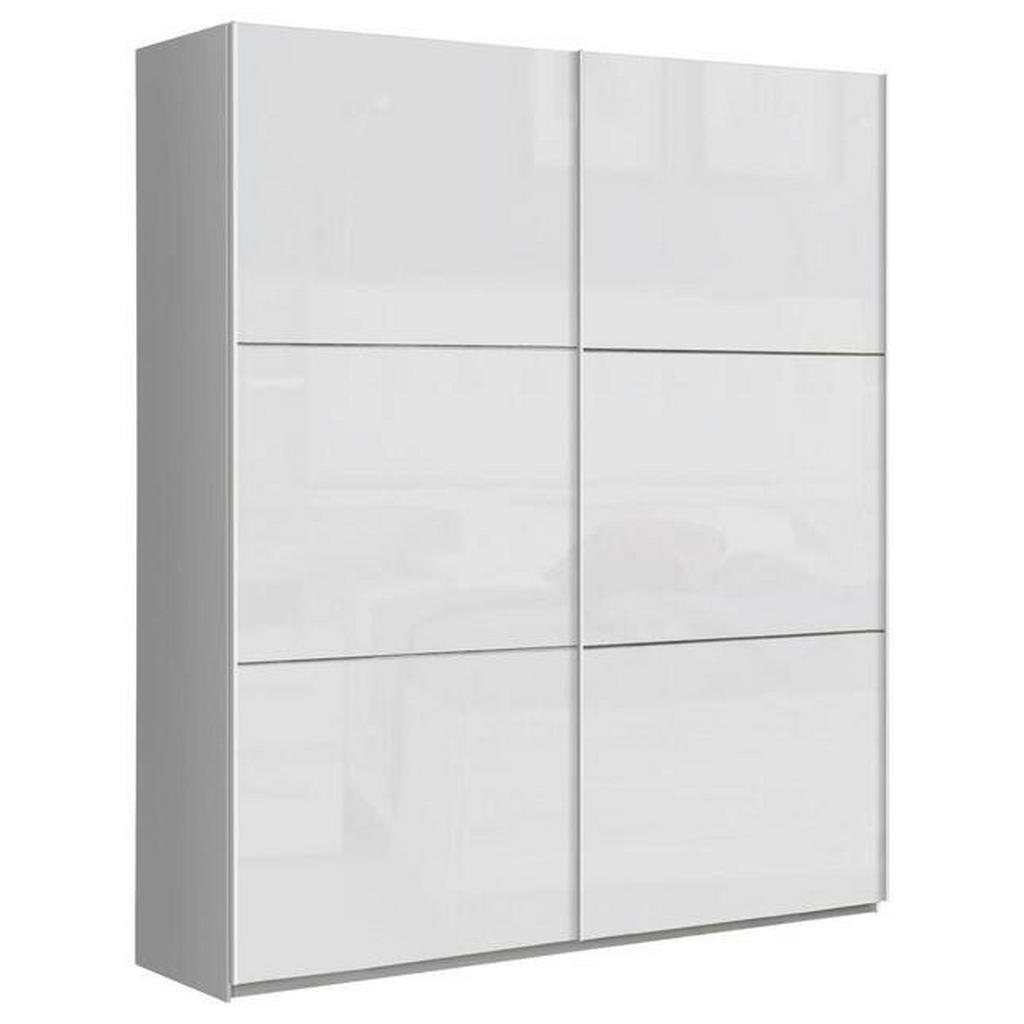 Carryhome SKŘÍŇ S POSUVNÝMI DVEŘMI, bílá, vysoce lesklá bílá, 170,3/209,7/61,2 cm