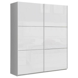 Carryhome SKŘÍŇ S POSUVNÝMI DVEŘMI, bílá, vysoce lesklá bílá, 170,3/209,7/61,2 cm