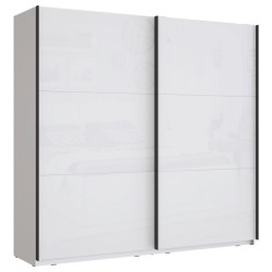 Carryhome SKŘÍŇ S POSUVNÝMI DVEŘMI, bílá, vysoce lesklá bílá, 220,10/209,70/61,20 cm