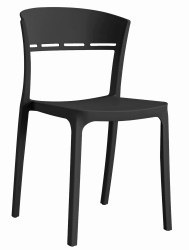 Černá plastová židle COCO