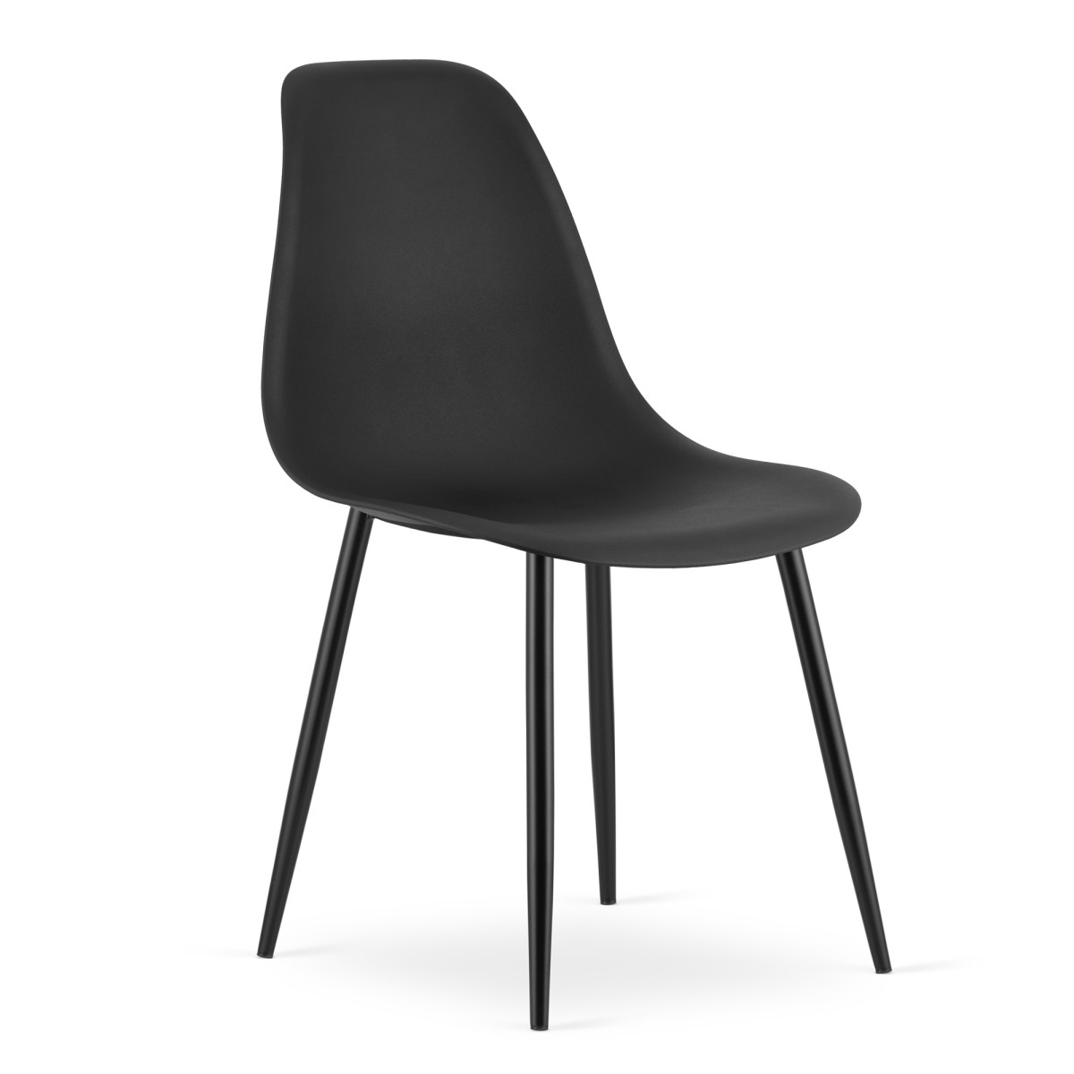Černá židle OSAKA s černými nohami