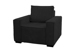 Černé manšestrové křeslo SMART