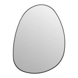 Černé oválné zrcadlo ROSALIA